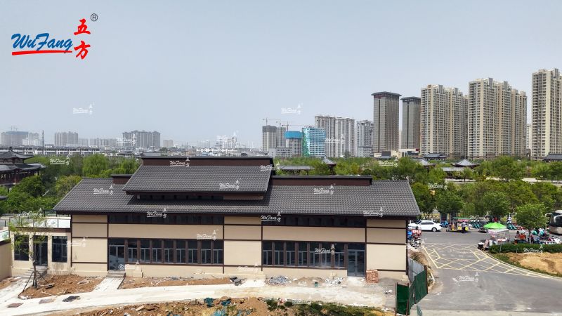 洛陽(yáng)大運(yùn)河博物館彩石金屬瓦的應(yīng)用